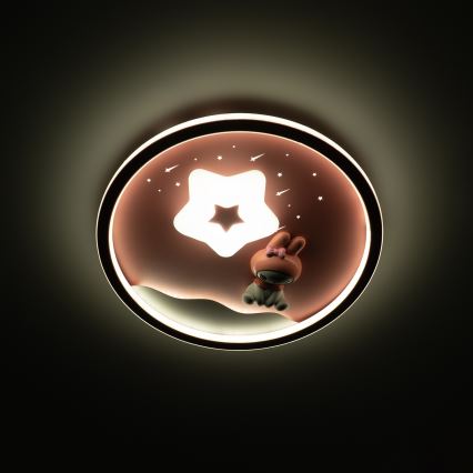 Brilagi - LED Ściemnialna dziecięca lampa sufitowa BUNNY LED/83W/230V 3000-6000K śr. 49 cm + pilot zdalnego sterowania