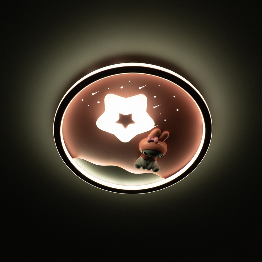 Brilagi - LED Ściemnialna dziecięca lampa sufitowa BUNNY LED/83W/230V 3000-6000K śr. 49 cm + pilot zdalnego sterowania