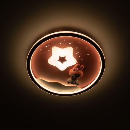 Brilagi - LED Ściemnialna dziecięca lampa sufitowa BUNNY LED/83W/230V 3000-6000K śr. 49 cm + pilot zdalnego sterowania