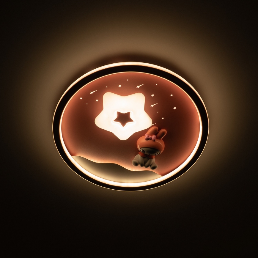 Brilagi - LED Ściemnialna dziecięca lampa sufitowa BUNNY LED/83W/230V 3000-6000K śr. 49 cm + pilot zdalnego sterowania