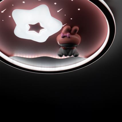 Brilagi - LED Ściemnialna dziecięca lampa sufitowa BUNNY LED/83W/230V 3000-6000K śr. 49 cm + pilot zdalnego sterowania