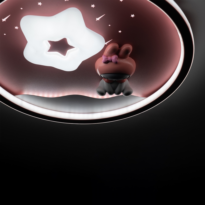 Brilagi - LED Ściemnialna dziecięca lampa sufitowa BUNNY LED/83W/230V 3000-6000K śr. 49 cm + pilot zdalnego sterowania