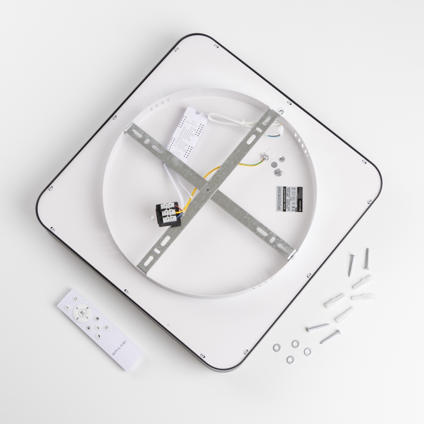 Brilagi - LED ściemnialna oprawa sufitowa FALCON II LED/80W/230V 3000-6500K 40x40 cm czarna + pilot zdalnego sterowania