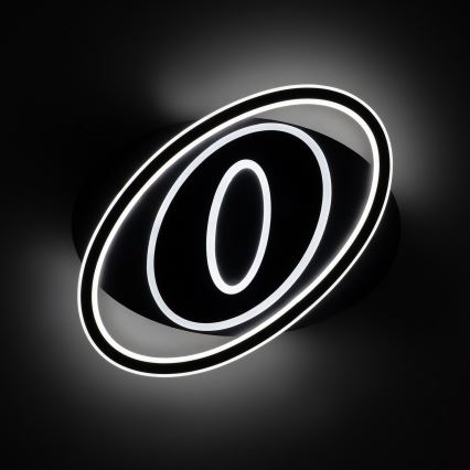 BRILAGI - LED Ściemnialna oprawa sufitowa IRIS LED/78W/230V 3000-6000K 37x49 cm czarna + pilot zdalnego sterowania