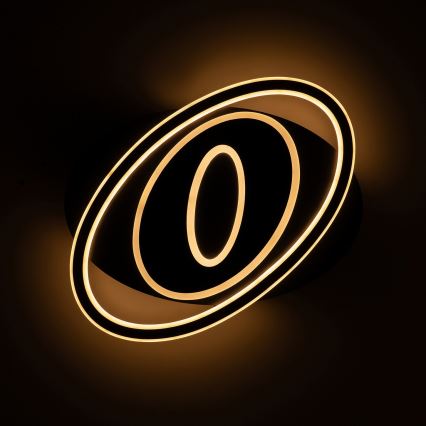 BRILAGI - LED Ściemnialna oprawa sufitowa IRIS LED/78W/230V 3000-6000K 37x49 cm czarna + pilot zdalnego sterowania