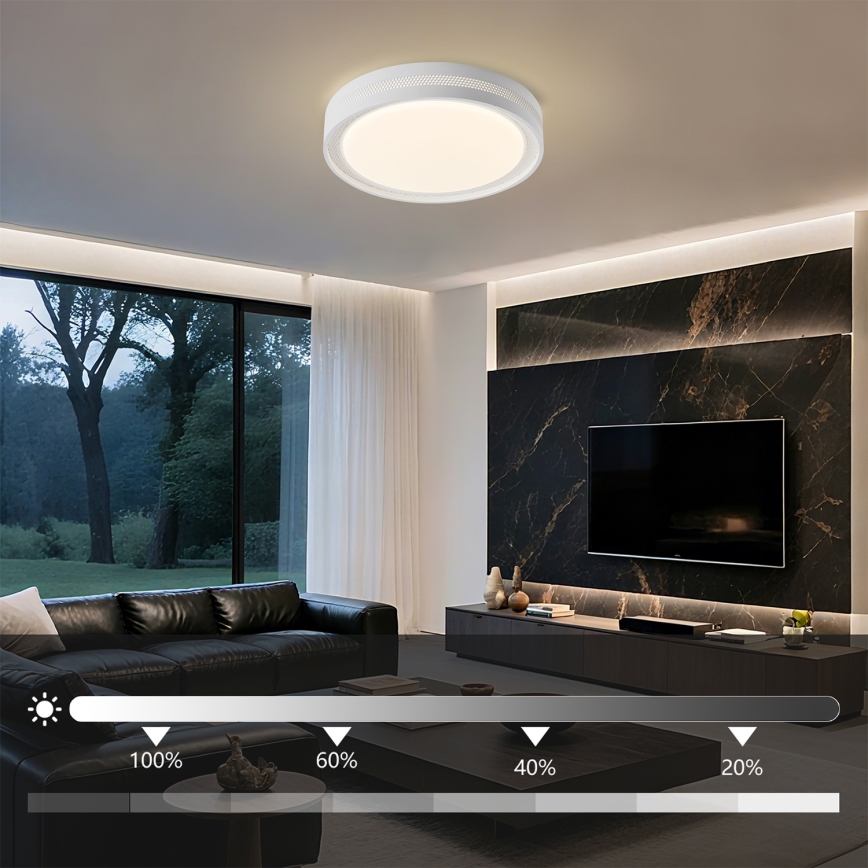 Brilagi - Ściemnialna oprawa sufitowa LED KREON LED/54W/230V 3000-6000K biała, średnica 38 cm + pilot zdalnego sterowania