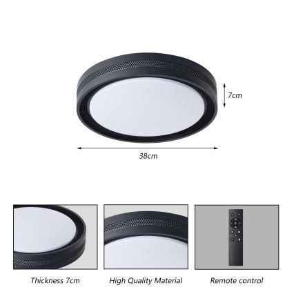 Brilagi - Oprawa sufitowa LED ściemnialna KREON LED/54W/230V 3000-6000K biała śr. 38 cm + pilot zdalnego sterowania