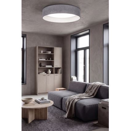 Brilagi - ściemniana oprawa sufitowa LED VELVET SMARTIX STARS LED/24W/230V 3000–6000K Ø 45 cm szara Wi‑Fi Tuya Beacon + pilot zdalnego sterowania