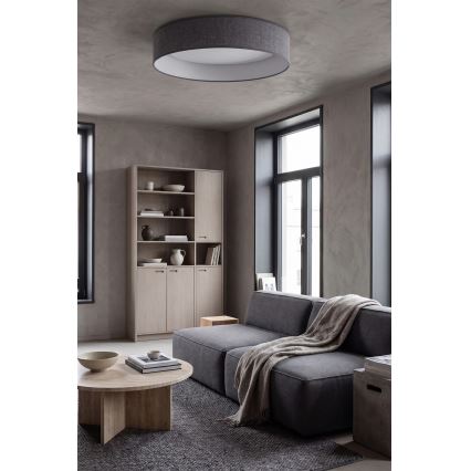 Brilagi - ściemniana oprawa sufitowa LED VELVET SMARTIX STARS LED/24W/230V 3000–6000K Ø 45 cm szara Wi‑Fi Tuya Beacon + pilot zdalnego sterowania