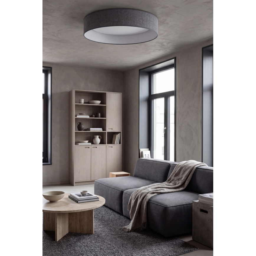 Brilagi - ściemniana oprawa sufitowa LED VELVET SMARTIX STARS LED/24W/230V 3000–6000K Ø 45 cm szara Wi‑Fi Tuya Beacon + pilot zdalnego sterowania