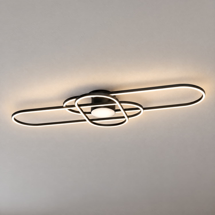 BRILAGI - LED ściemnialna oprawa sufitowa APOLLO LED/58W/230V 3000-6500K 43,2x101,2 cm czarna + pilot zdalnego sterowania