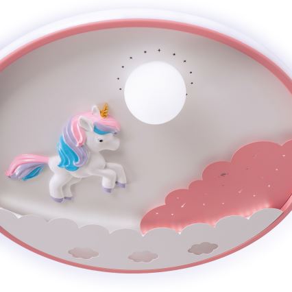 Brilagi - LED ściemnialna dziecięca lampa sufitowa UNICORN LED/68W/230V 3000-6000K śr. 49 cm + zdalne sterowanie (pilot)