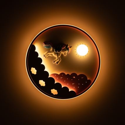 Brilagi - LED ściemnialna dziecięca lampa sufitowa UNICORN LED/68W/230V 3000-6000K śr. 49 cm + zdalne sterowanie (pilot)