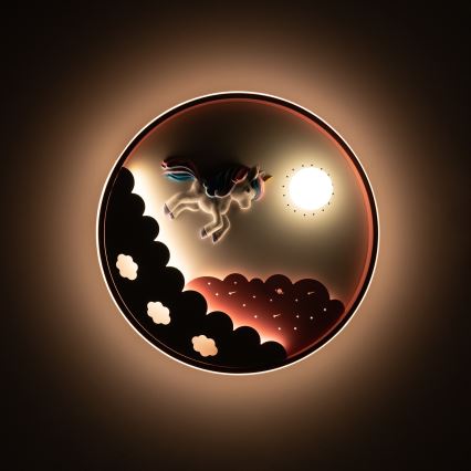 Brilagi - LED ściemnialna dziecięca lampa sufitowa UNICORN LED/68W/230V 3000-6000K śr. 49 cm + zdalne sterowanie (pilot)