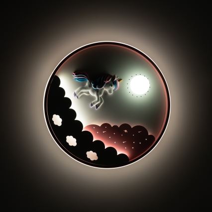 Brilagi - LED ściemnialna dziecięca lampa sufitowa UNICORN LED/68W/230V 3000-6000K śr. 49 cm + zdalne sterowanie (pilot)