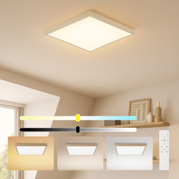 Brilagi - ściemnialna lampa sufitowa LED do łazienki FRAME SMART LED/50W/230V 60x60 cm 3000-6000K IP44 beżowa + pilot zdalnego sterowania