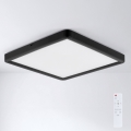Brilagi - ściemnialna lampa sufitowa LED ESTELA SQUARE LED/36W/230V 3000-6500K 31x31 cm czarna + pilot zdalnego sterowania