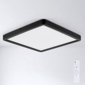 Brilagi - ściemnialna lampa sufitowa LED ESTELA SQUARE LED/36W/230V 3000-6500K 31x31 cm czarna + pilot zdalnego sterowania