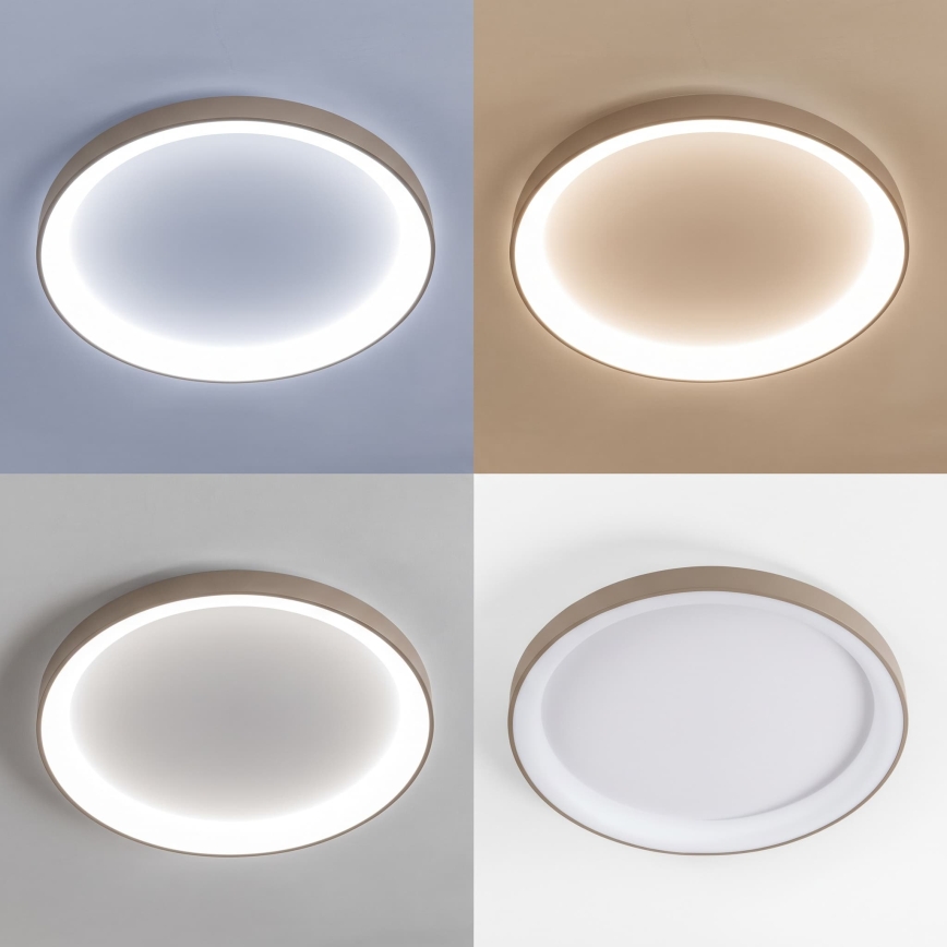 BRILAGI - LED ściemnialna oprawa sufitowa FALCON II LED/108W/230V 3000-6500K śr. 80 cm biały/beżowy + pilot zdalnego sterowania