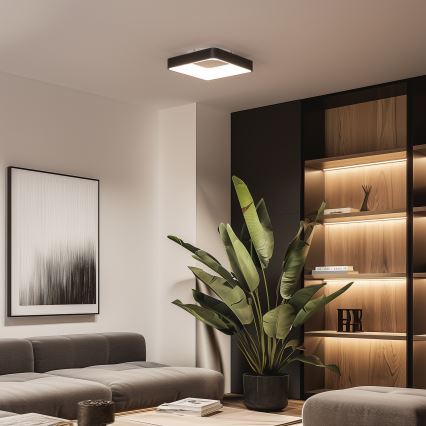 Brilagi - LED ściemnialna oprawa sufitowa FALCON II LED/80W/230V 3000-6500K 40x40 cm czarna + pilot zdalnego sterowania