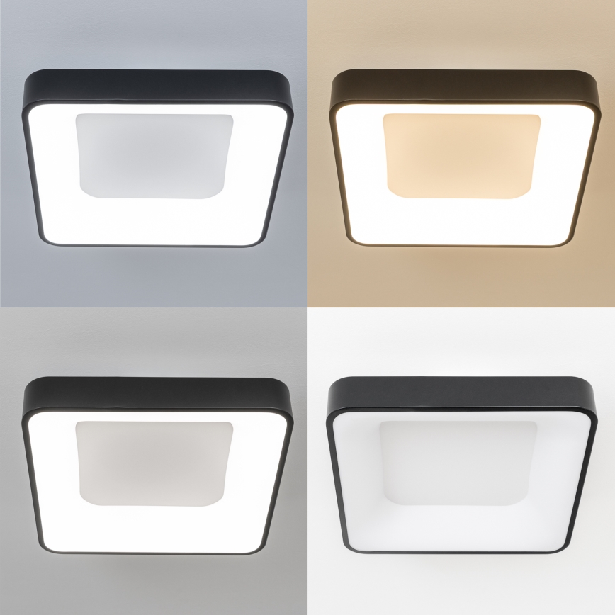 Brilagi - LED ściemnialna oprawa sufitowa FALCON II LED/80W/230V 3000-6500K 40x40 cm czarna + pilot zdalnego sterowania