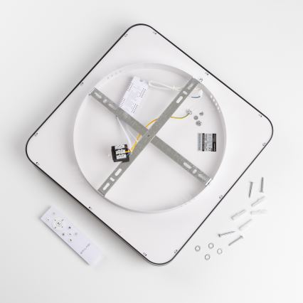 Brilagi - LED ściemnialna oprawa sufitowa FALCON II LED/80W/230V 3000-6500K 40x40 cm czarna + pilot zdalnego sterowania