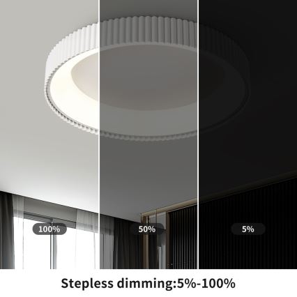 Brilagi - ściemnialna oprawa sufitowa FALCON MODERN LED/54W/230V 3000-6000K 60 cm biała + pilot zdalnego sterowania
