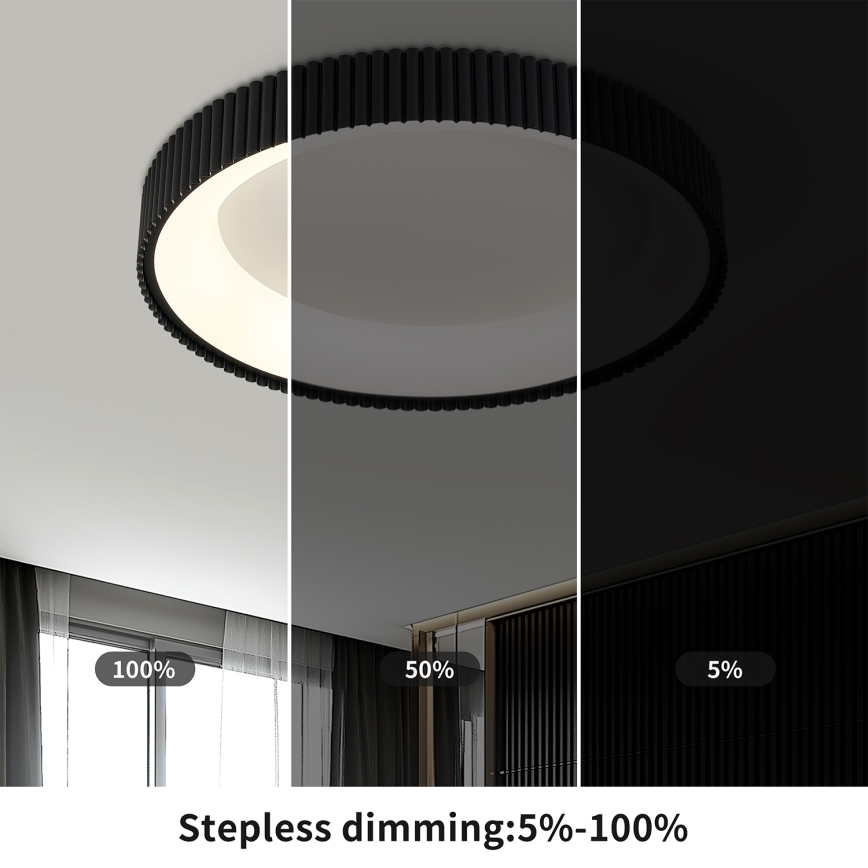 BRILAGI - LED ściemnialna oprawa sufitowa FALCON MODERN LED/54W/230V 3000-6500K śr. 60 cm czarna + pilot zdalnego sterowania