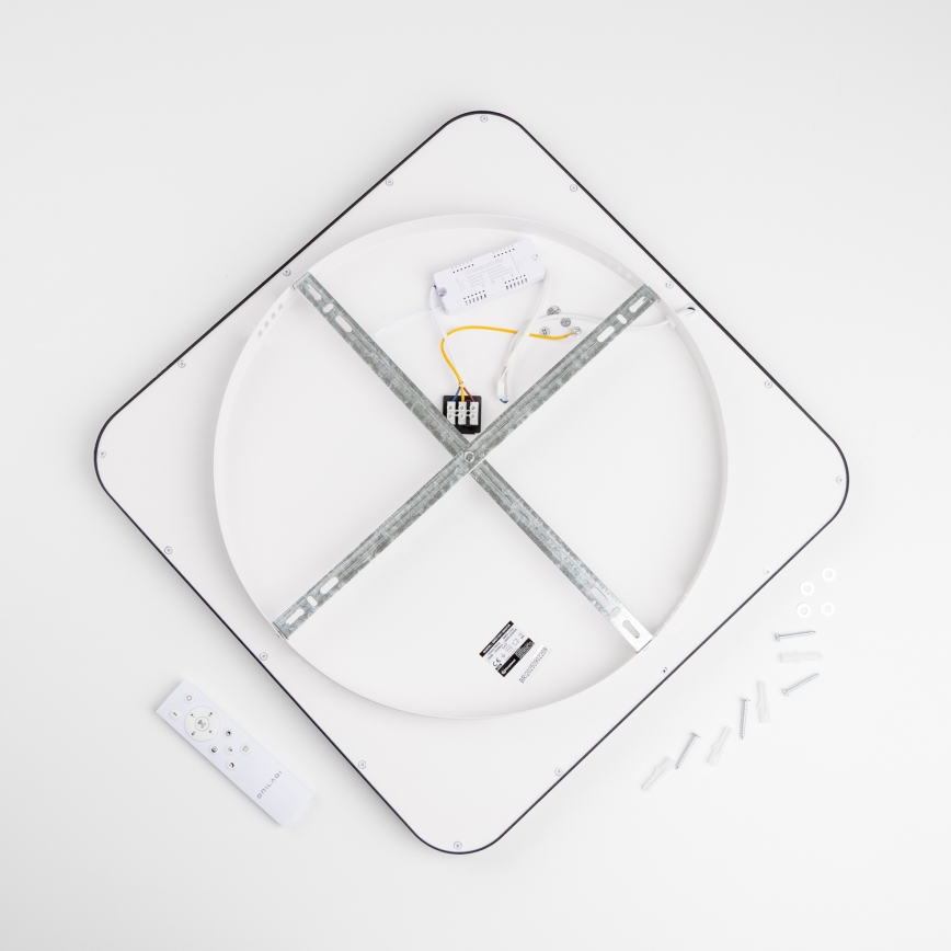 Brilagi - ściemnialna oprawa sufitowa LED FALCON SLIM LED/50W/230V 3000-6500K 50x50 cm czarna + pilot zdalnego sterowania