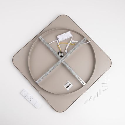 BRILAGI - LED ściemnialna oprawa sufitowa FALCON SLIM LED/50W/230V 3000-6500K 50x50 cm biała/beżowa + pilot zdalnego sterowania