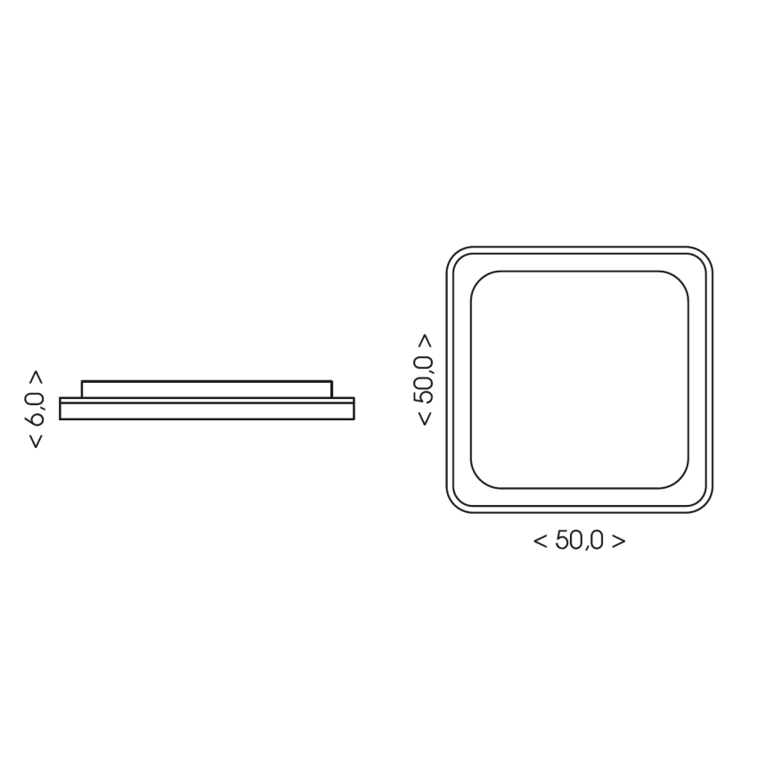 BRILAGI - LED ściemnialna oprawa sufitowa FALCON SLIM LED/50W/230V 3000-6500K 50x50 cm biała/beżowa + pilot zdalnego sterowania