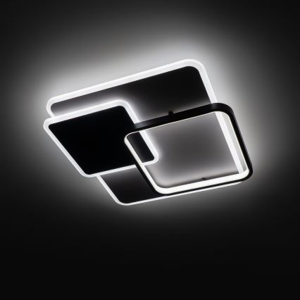 Brilagi - ściemnialna oprawa sufitowa FLARE LED/64W/230V 3000-6000K 45x45 cm biała/czarna + pilot zdalnego sterowania