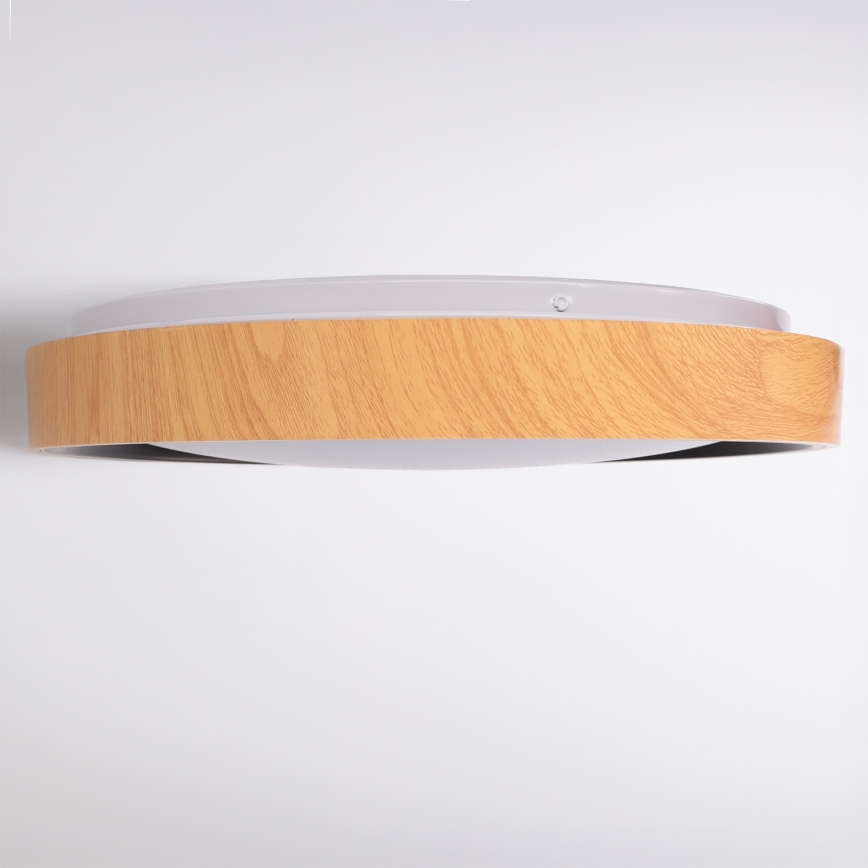 Brilagi - ściemnialna oprawa sufitowa FLOCO LED/48W/230V 3000-6500K średnica 40 cm dekor drewna/czarny + pilot zdalnego sterowania