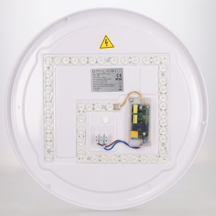 Brilagi - ściemnialna oprawa sufitowa FLOCO LED/48W/230V 3000-6500K średnica 40 cm dekor drewna/czarny + pilot zdalnego sterowania
