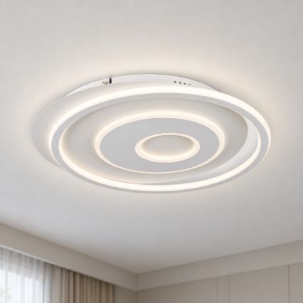 BRILAGI - Ściemnialna lampa sufitowa LED IRIS LED/83W/230V 3000-6000K 46x50 cm biała + pilot zdalnego sterowania
