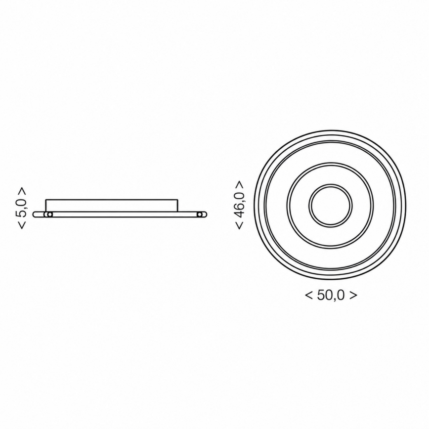 BRILAGI - Ściemnialna lampa sufitowa LED IRIS LED/83W/230V 3000-6000K 46x50 cm biała + pilot zdalnego sterowania