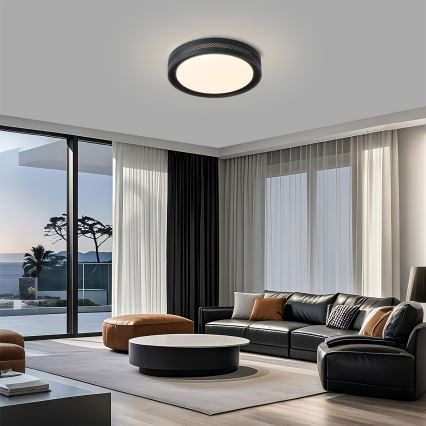 Brilagi - Ściemnialna lampa sufitowa LED KREON LED/54W/230V 3000-6000K czarna śr. 38 cm + pilot zdalnego sterowania