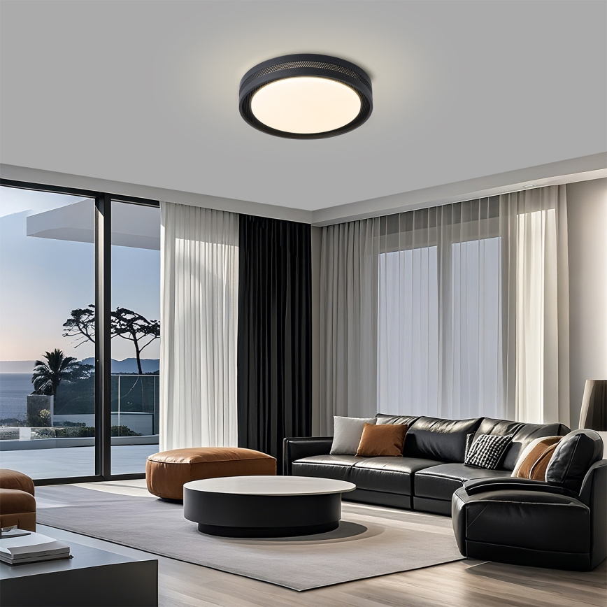 Brilagi - Ściemnialna lampa sufitowa LED KREON LED/54W/230V 3000-6000K czarna śr. 38 cm + pilot zdalnego sterowania