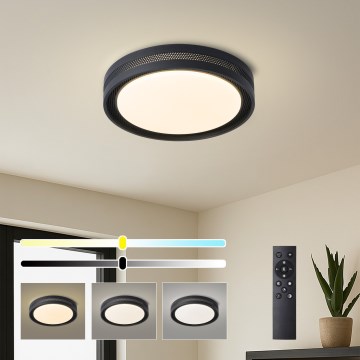 Brilagi - Ściemnialna lampa sufitowa LED KREON LED/54W/230V 3000-6000K czarna śr. 38 cm + pilot zdalnego sterowania