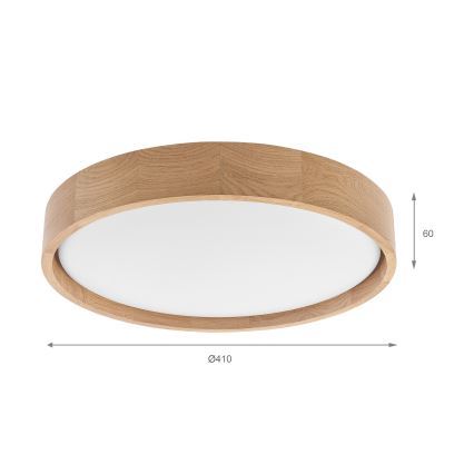 Brilagi - ściemnialna lampa sufitowa LED MANAROLA REMOTE LED/24W/230V 3000-6500K śr. 41 cm dąb + pilot zdalnego sterowania