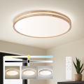 BRILAGI - ściemnialna lampa sufitowa LED MOLINA LED/100W/230V 3000-6000K dąb śr. 80 cm + pilot zdalnego sterowania