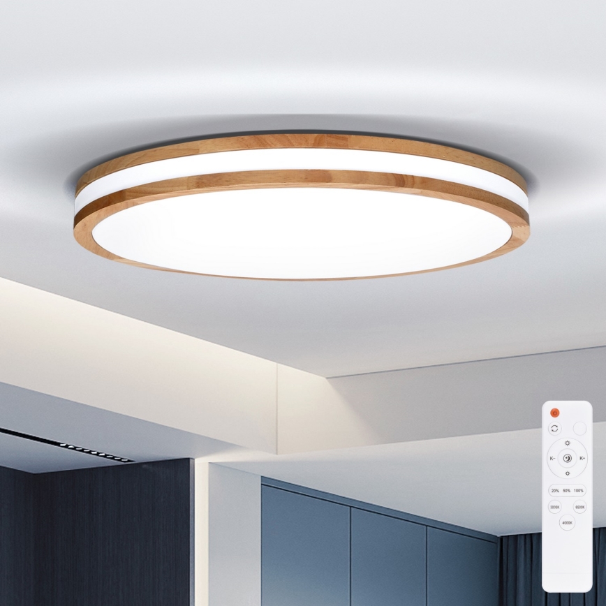 Brilagi - ściemnialna lampa sufitowa LED MOLINA LED/60W/230V 3000-6500K dąb śr. 58 cm + pilot zdalnego sterowania