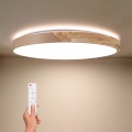 BRILAGI - ściemnialna lampa sufitowa LED PILANA LED/72W/230V 3000-6500K dąb/beżowy śr. 80 cm + pilot zdalnego sterowania