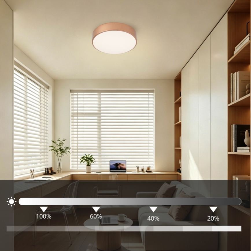 BRILAGI - LED ściemnialna lampa sufitowa POOL LED/24W/230V 3000-6000K śr. 20 cm miedziana + pilot zdalnego sterowania