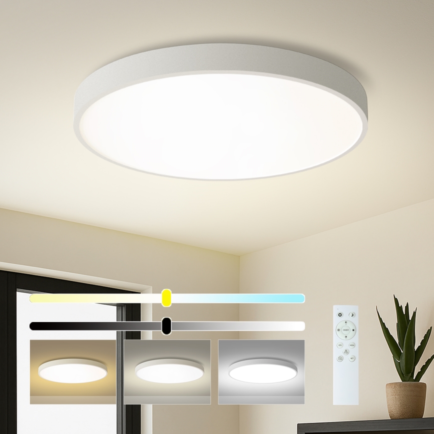 Brilagi - ściemnialna lampa sufitowa LED POOL SMART LED/100W/230V 3000-6000K Ø 80 cm Wi-Fi Tuya biała + pilot zdalnego sterowania