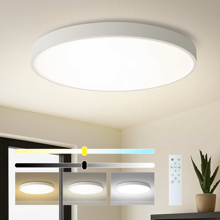 Brilagi - Ściemnialna lampa sufitowa LED POOL SMART LED/128W/230V 3000-6000K śr. 100 cm Wi-Fi Tuya biała + pilot