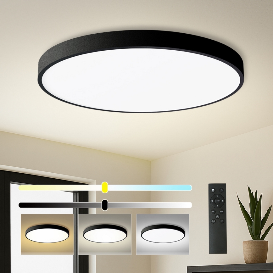 Brilagi - Ściemnialna lampa sufitowa LED POOL SMART LED/128W/230V 3000-6000K Ø 100 cm Wi-Fi Tuya czarna + pilot