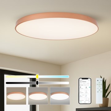 BRILAGI - ściemnialna lampa sufitowa LED POOL SMART LED/180W/230V 3000-6000K 120 cm brązowa Wi-Fi Tuya + pilot zdalnego sterowania