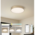 Brilagi - ściemnialna lampa sufitowa LED POOL SMART LED/48W/230V 3000-6000K śr. 40 cm Wi-Fi Tuya złota + pilot zdalnego sterowania