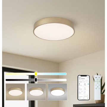 Brilagi - ściemnialna lampa sufitowa LED POOL SMART LED/48W/230V 3000-6000K śr. 40 cm Wi-Fi Tuya złota + pilot zdalnego sterowania